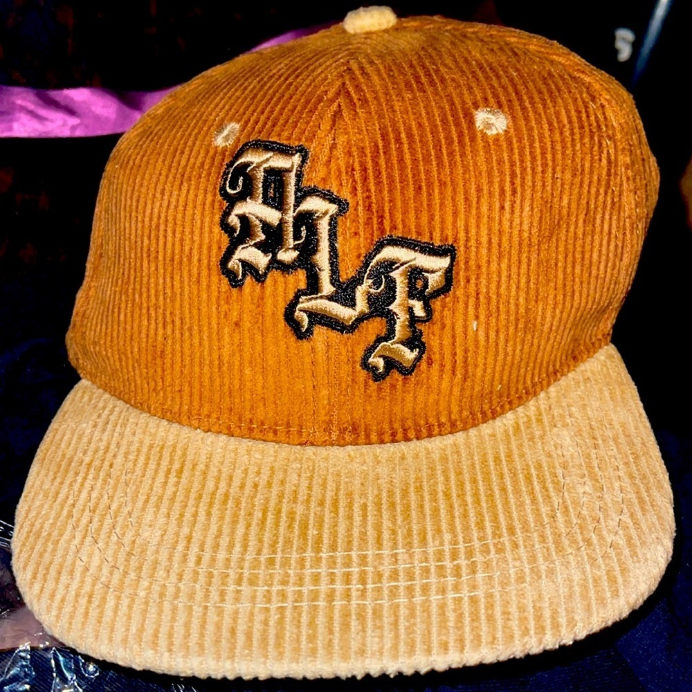 ALF 6 panel snap back hat in golden brown corduroy! NWT